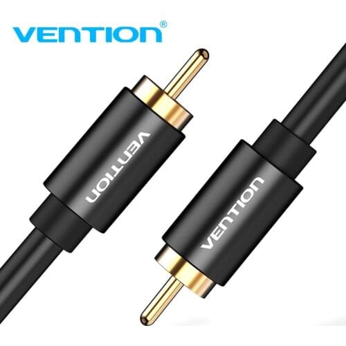 Vention RCA Audio Cable 1m 1.5m 2m RCA to RCA Male to Male Stereo Video Cable Metal Type Coaxial Cables for TV Amplifier DVD