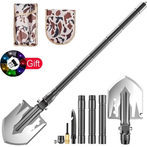 Car snow shovel Multi-purpose Shovel Garden Tools Shovel Outdoor Folding Survival Shovel Kits or Camping Defenses Security Tools