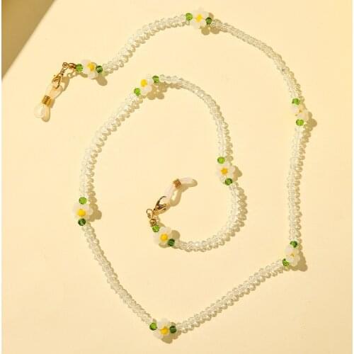 Crystal Beaded Glasses Chain Bohemian Eyeglass Rope Sunglasses Cord Face Masks Chains Holder Trendy Neck Strap Gift For Women