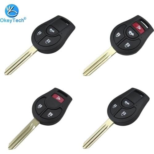OkeyTech For Nissan Sylphy Cube Juke Rogue Micra Qashqai Altima Maxima Sentra Versa 2 3 2+1 3+1 Buttons Remote Key Shell Case