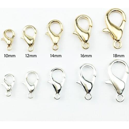 CJSIR 50pcs Lobster Clasp Alloy Ring Lobster Buckle DIY for Tassel Small Component Pendant Jewelry Decoration Crafts Materials