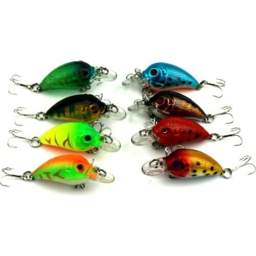 HENGJIA 8pcs 4.5CM 4.2G hard plastic Crankbaits Lure Floating wobbler pike carp trout perch catfish fishing baits pesca tackles