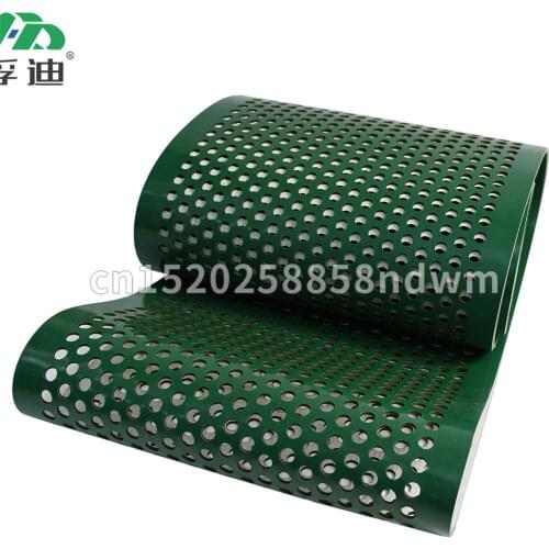 PU/PVC Conveyor Belt With Holes. Vacuum Suction Belt With Holes For Gift Rigid Box Machine. Customize Belt