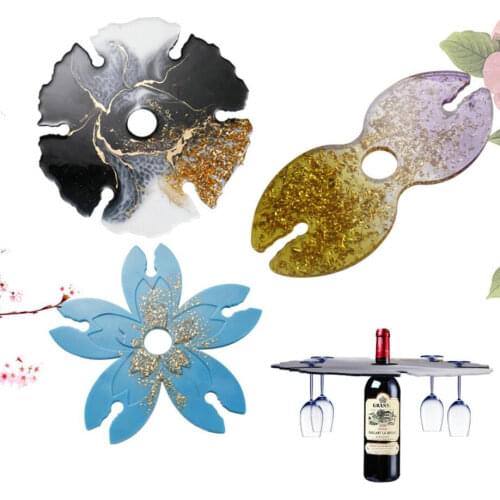 Round Shaped Wine Rack Silicone Mold DIY Resin Craft Tools Handmade Home Decoration Dried Flower