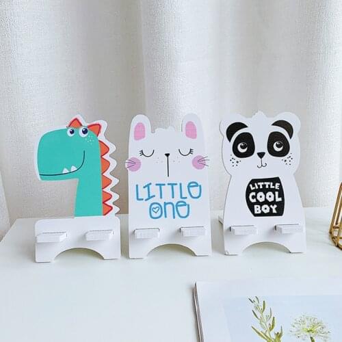 Cartoon Mobile Phone Holder Desktop Stand Universal Desktop Tablet Mobile Phone Holder Shockproof Wooden Mobile Phone Holder