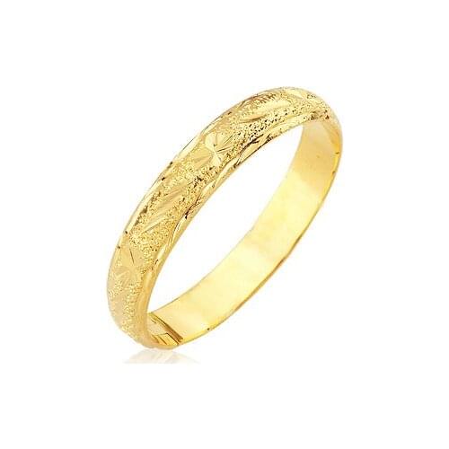 MxGxFam Classic Embroidery 24 K Wedding Bangle (60*60mm) Women for Free Shipping
