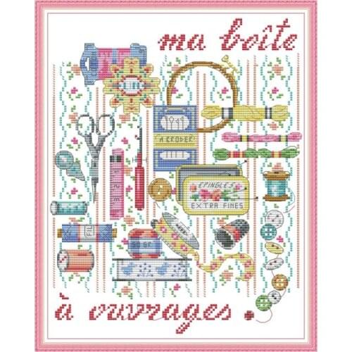 Sewing set cross stitch kit aida 14ct 11ct count print canvas cross stitches needlework embroidery DIY