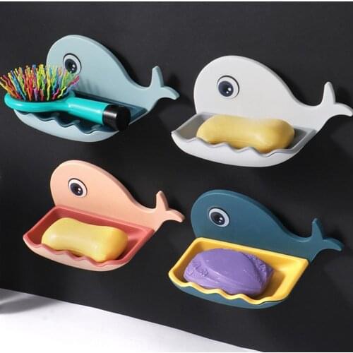 Soap Dish Wall-mounted Double Drain PP Household Draining Soap Holder for Bathroom Household Draining Soap Holder for Bathroom