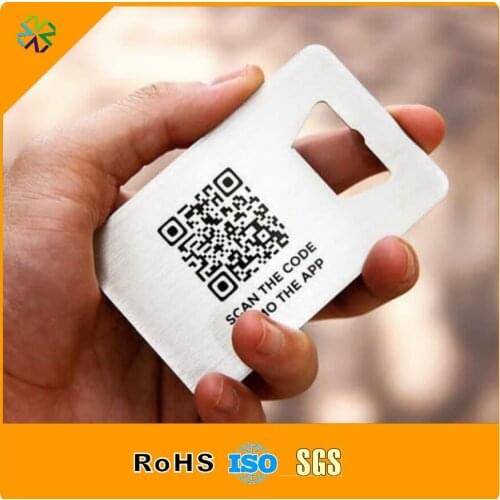 Manufacturer Bulk Laser Cut Out Printing QR Code Cheap Custom Metal opener