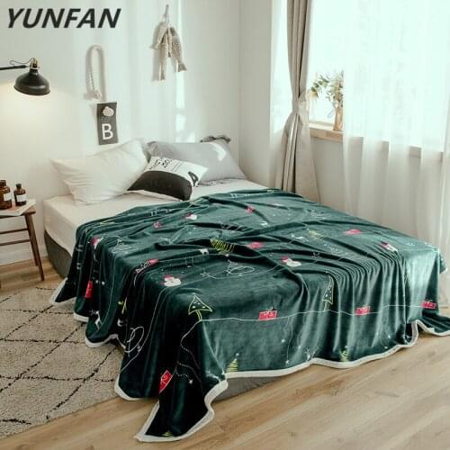 Christmas blankets cartoon quilts twin full queen king kids blankets soft Throw Flannel blanket on Bed/car/sofa luxury green rug