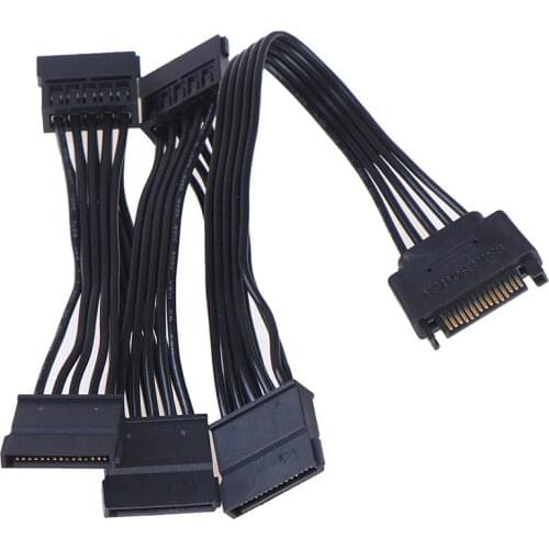 SATA 15Pin 1 to 5 SATA hard drive power line hard disk expansion line Hot sale