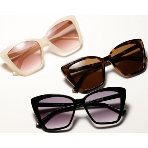 Retro Style Sunglasses Fashion Casual Cat Eyes Shaped Frame Sunglasses 2020 Summer Sunprotection Gradient Eyewear