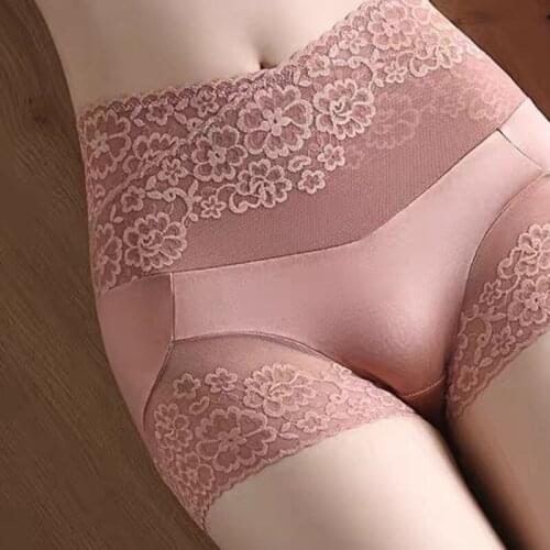 High waist tangas women sexy underwear womens lace cotton breathable belly transparent mesh comfortable womens fio dental