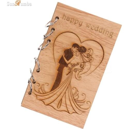 1pcs Rustic Wedding Decor Guest Books Wedding Decoration Festive Party Supplies Event Party Wood Blank Signature Guest Books