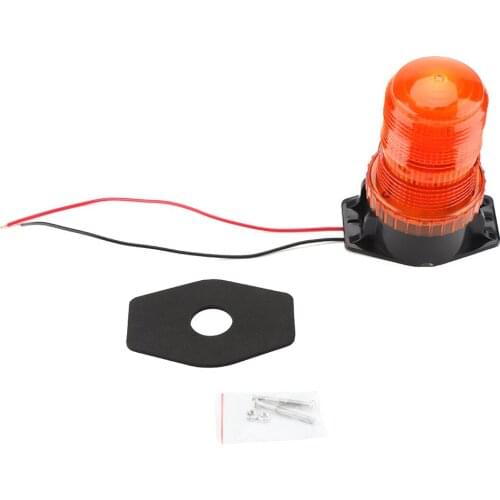 10-110V 30 LEDs Flashing Rotating Bulb Strobe Forklift Warning Light Metal Indicator