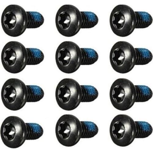 Lot 12pcs Bike M5*0.8P Disc Brakes Rotor T25 Torx Bolts Stainless Steel Screw Screws Bicycle Accessories