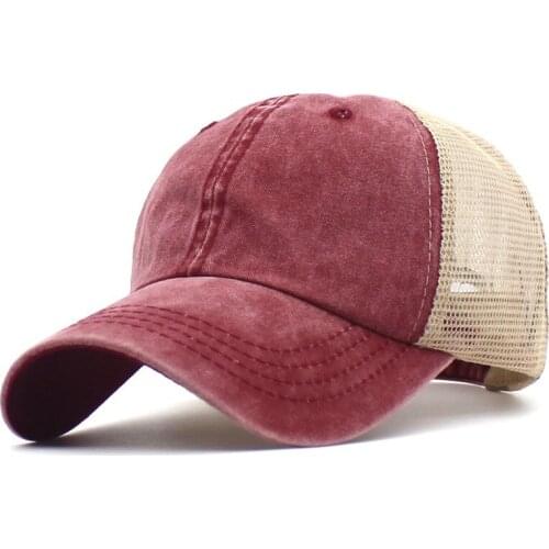 2020 Ponytail Baseball Cap Women Distressed Washed Cotton Trucker Caps Casual Summer Snapback Hat Glitter Brim Satin Dad Hats