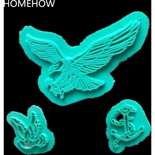 3PCS/Lot Eagle Pigeon Biscuit Cookie Stamps And Dolphin Merry-go-round Shape Biscuit Cookie Decorative Press Cutting Baking Mold