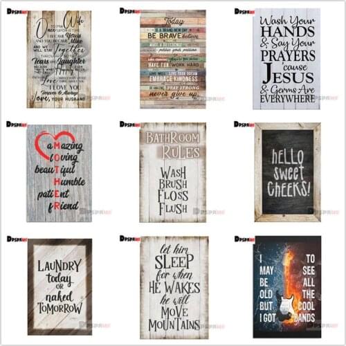 Dpsprue Full 5D DIY Square/Round Diamond painting Cross stitch Home Text 3d embroidery mosaic Wall sticker Gift Home Decoration