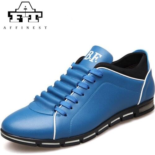 AFFINEST Big Size 38-48 Men Running Shoes Sport Leather Shoes for Men Summer Mens Flat Shoes Dropshipping Luxury Sneakers