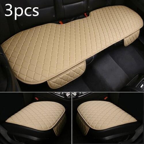 Leather Car Seat Covers For Hyundai i30 ix25 ix35 ix45 Genesis Kona Ioniq H Rio Tucson Santa Auto Seat Cushion Car Accessories