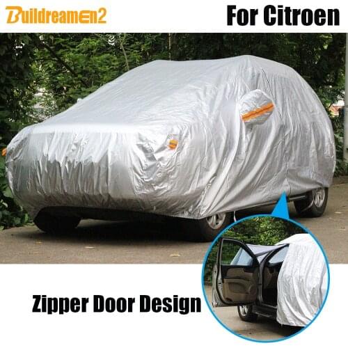 Buildreamen2 Full Car Cover Sun Snow Rain Protection Cover Waterproof For Citroen C5 C6 C8 C-Quatre DS4 DS5 Berlingo C-Crosser