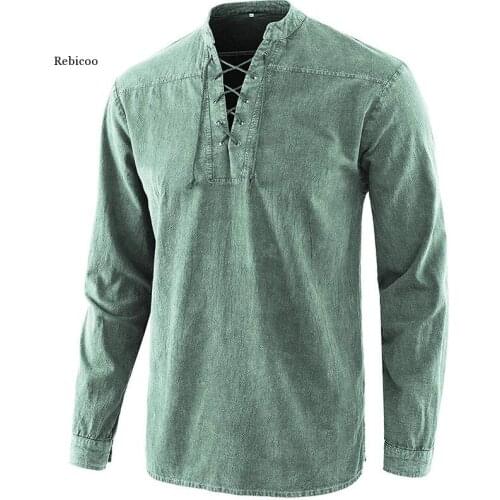 Men Knight Medieval Tunic Vintage Lace Up Renaissance Roman Shirts Halloween Costume for Adult Viking Pirate Cosplay Arrow Armor