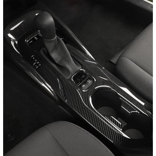 For Toyota Corolla Sedan 2019 2020 2021 Carbon Fiber Sticker Gear Shift Water Cup Holder Cover Trim Interior Accessories