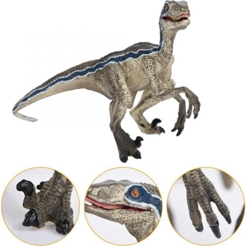 Simulation Jurassic World Veloclraptor Dinosaur Wild Life Model Toys Mouth Can Be Closed Pvc Action Figure Toy For Kids Boy Gift