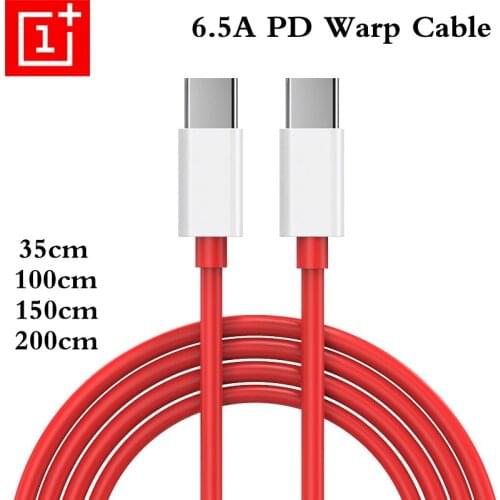 OnePlus Nord CE 5G N100 N10 9 Pro Warp Cable 35/100/200cm USB 3.1 Type C To Type C Fast Charging Line For One Plus 9R 8T 8 7T 7