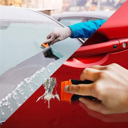 Ceramic Glass Car Window Viny Film Glue Cleaning 2pcs Razor Scraper + 20pcs Razor Blade Tint Wrap Sticker Squeegee Remover