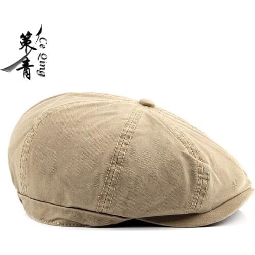 Korean COTTON HAT wholesale new mens Beret in spring and summer