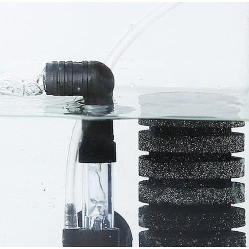 Multi-size Fish Tank Shrimp Pond Filter Practical Aquarium Accessories Black Sponge Electric Air Pump Biochemical 2 Heads Mute