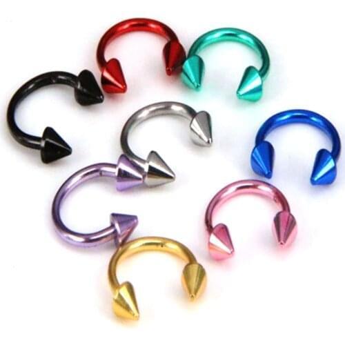 Stainless Steel Nose Ring Spike Nose Piercings Helix Ear Piercing For Women Men Septum Rings Body Piercing Jewelry