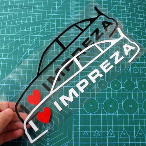 28x8cm I love my car Decal Funny Creative Sticker Styling Door Window Decoration Styling For subaru impreza wrc accessories