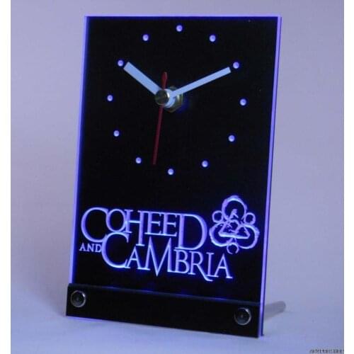 Tnc0156 Coheed Cambria Beer Bar Table Desk 3D LED Clock