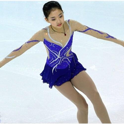 Girls and Women Customization Figure Skating Dresses Spandex Ice Skating Dresses For Competition Color Can Be Chosen By Itself