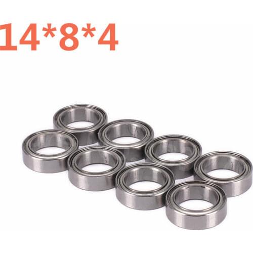 8 Pieces RC Car 14*8*4mm Bearings Ball Bearing For 1/10 Scale Models 4WD Hobby Buggy Remote Control Cars