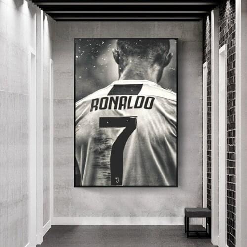Football Sport Star Cristiano Ronaldo Retro Poster and Print Sport Canvas Painting Room Wall Art Picture Cuadros Home Decoration
