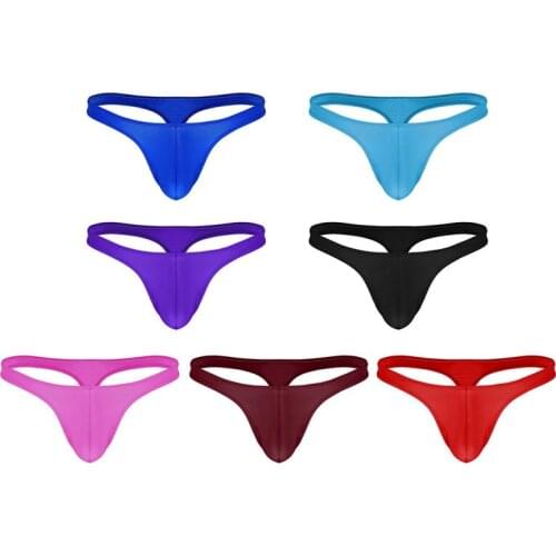 FREEBILY Gay Men Sexy Lingerie Sissy Underwear Panties Lingerie Panties Bulge Pouch Bikini G-string T-back Thong Brief Underwear