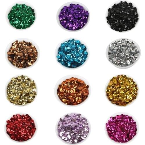 6mm 20g Approx 1200 pcs Silver Sequins For Making Arts Crafts Sewing Apparel Sewing Fabric Sequins Clothes Shoes Bag Nails DIY