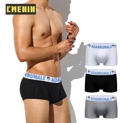 New Cotton Gay Sexy Mens Panties Boxers Shorts Underpants Breathable Trunk Man Underwear Boxer Men New Arrival AD7104