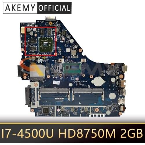 V5WE2 LA-9531P Mainboard For Acer E1-572G E1-572 V5-561G Laptop Motherboard With CPU I7-4500U GPU HD8750M 2GB 100% Fully Tested