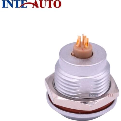 Waterproof female connector, brass circular self locking push pull female receptacle connector ZGG 1K 2 3 4 5 6 7 8 10 14 16 pin