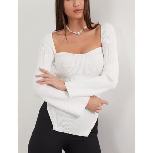 Princess Collar Bodysuit Elastic Design Sweater Two Color Options Full Sleeve Women Sexy Style Fashion