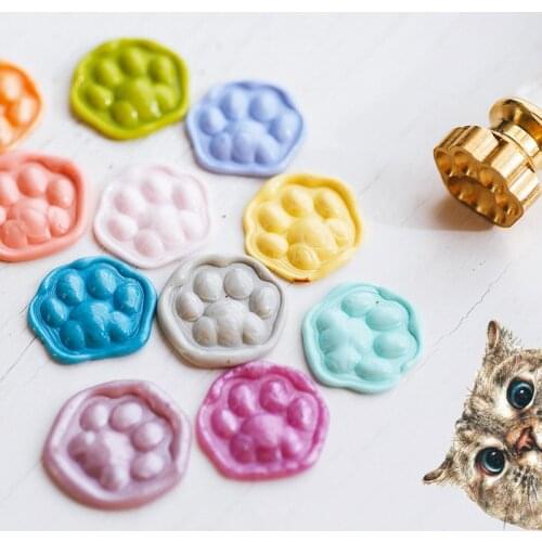 Cat Paw Wax Stamps 3D Embossed Cute Irregular Cartoon Handmade Diy Gift Envelope Wax Seal Scrapbooking Craft Supplies