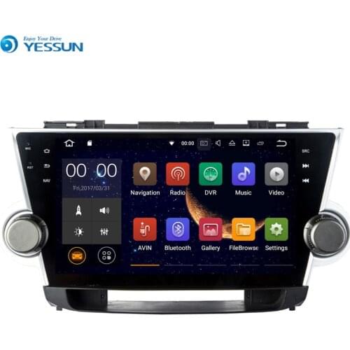 Yessun For TOYOTA HIGHLANDER 2008~2014 Android 6.0 Multimedia Player System Car Radio Stereo GPS Navigation Audio Video