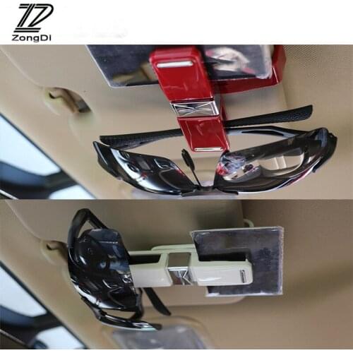 ZD For Citroen C5 C4 C3 Mini Cooper Opel Astra H G J Vectra C Saab Car Glasses ABS Sunvisor Cards Clip Holder Decoration Case