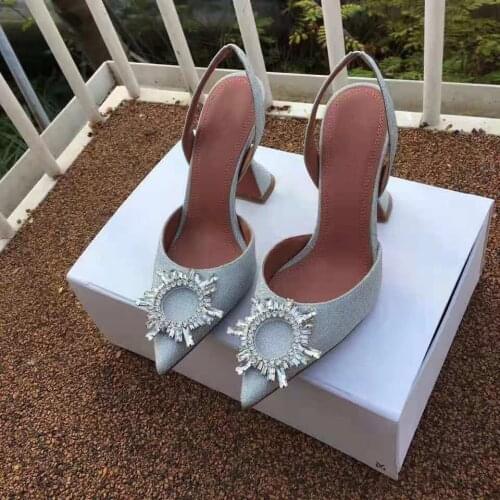 Womens Shoes Begum Pumps Silver Crystal Wedding Pumps Come With Box And Dustbag