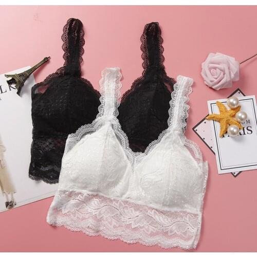 SVOKOR Lace Sexy Bras For Women Wire Free Seamless Cotton Bralette Female Lingerie Brassiere Comfortable Fitness Underwear Bra